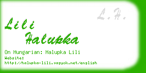 lili halupka business card